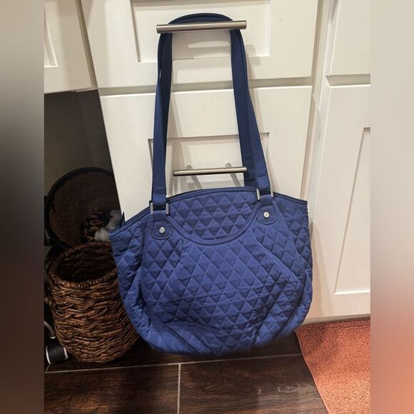 Vera Bradley Glenna Quilted Satchel Tote in Deep Navy
NWOT - Picture 5 of 12